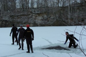 Eisloch fertig